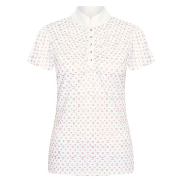 Polo in tech Imperial Riding Roxy AOP Wit / roze