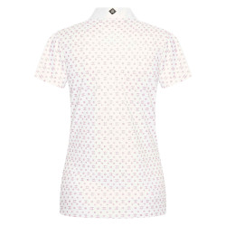 Polo in tech Imperial Riding Roxy AOP Wit / roze