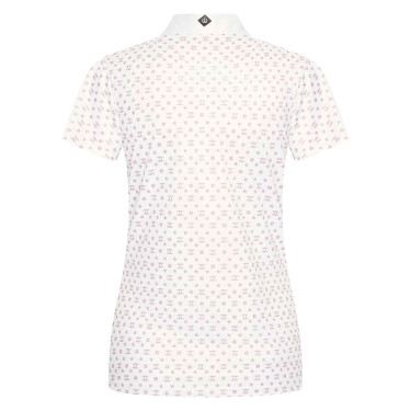 Polo in tech Imperial Riding Roxy AOP Wit / roze