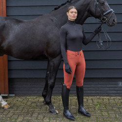 Rijbroek Euro-Star Empress FullGrip Donker kaneel Oranje Rijbroek Euro-Star Empress FullGrip Donker kaneel Oranje