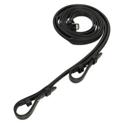 Riendas de cuero redondas y planas Imperial Riding Zwart / zilver