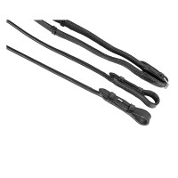 Riendas de cuero redondas y planas Imperial Riding Donkerbruin / roségoud