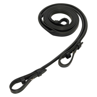 Bridle teugels rond en plat leer Imperial Riding Zwart / zilver Bridle teugels rond en plat leer Imperial Riding Zwart / zilver