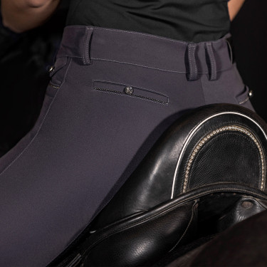 Euro-Star Arielle Connect FullGrip damesrijbroek Grijs magneet