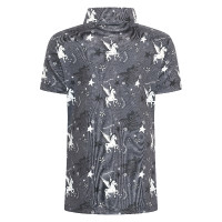 Kinderpolo met korte mouwen Imperial Riding Olivia AOP Houtskool Grijs