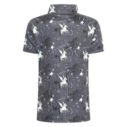 Kinderpolo met korte mouwen Imperial Riding Olivia AOP Houtskool Grijs Kinderpolo met korte mouwen Imperial Riding Olivia AOP Houtskool Grijs