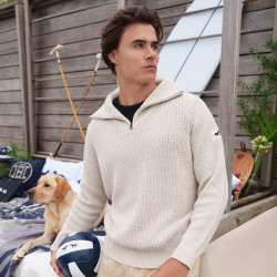 Pullover HV Polo Milan heren Kasjmier Wit