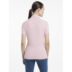 Korte mouwen basislaag Maria LeMieux Bloesem Roze