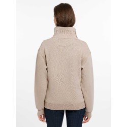 LeMieux trui met opstaande kraag en ritssluiting Keira dames Amandel Beige LeMieux trui met opstaande kraag en ritssluiting Keira dames Amandel Beige