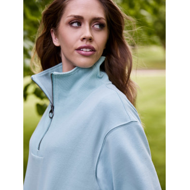 LeMieux trui met opstaande kraag en ritssluiting Keira dames Aqua LeMieux trui met opstaande kraag en ritssluiting Keira dames Aqua