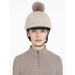 Mesh toque Maria LeMieux Amandel Beige