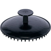 Rubberharenborstel Covalliero met nopjes Zwart