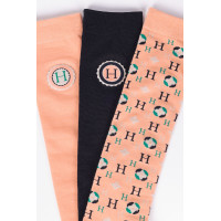 Sokken Santia Harcour per 3 Abrikoos Oranje