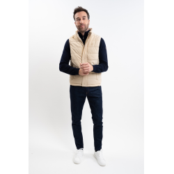 Mouwloos vest Boston Harcour heren Linnen Beige