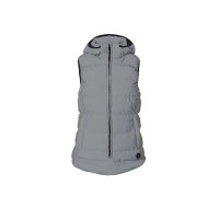 Gewatteerde mouwloze damesbodywarmer Horze reflecterend Reflecterend zilver