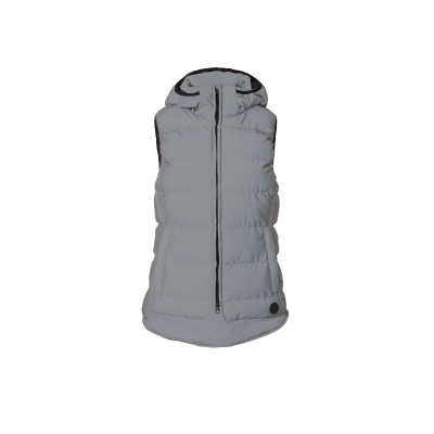 Gewatteerde mouwloze damesbodywarmer Horze reflecterend Argent réfléchissant