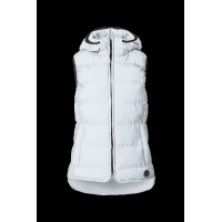 Gewatteerde mouwloze damesbodywarmer Horze reflecterend Reflecterend zilver