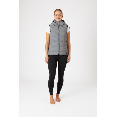 Gewatteerde mouwloze damesbodywarmer Horze reflecterend Reflecterend zilver Gewatteerde mouwloze damesbodywarmer Horze reflecterend Reflecterend zilver