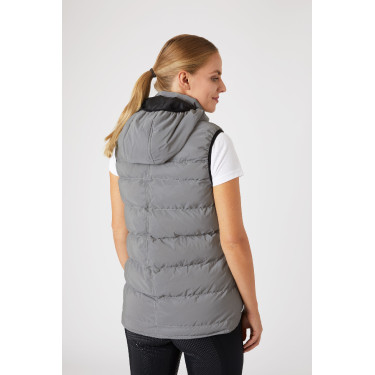 Gewatteerde mouwloze damesbodywarmer Horze reflecterend Reflecterend zilver Gewatteerde mouwloze damesbodywarmer Horze reflecterend Reflecterend zilver