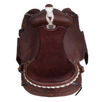 Westernzadel Lakota met ronde rok, gegraveerd en met zilverdraad Zwart Westernzadel Lakota met ronde rok, gegraveerd en met zilverdraad Zwart
