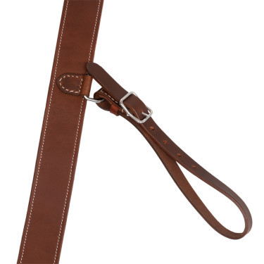 Westernzadel Lakota met ronde rok, gegraveerd en met zilverdraad Bruin