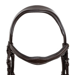 Anatomisch hoofdstel met Equestro-logo Donkerbruin