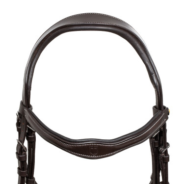 Anatomisch hoofdstel met Equestro-logo Donkerbruin