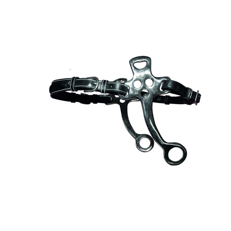 Lederen hackamore Jump'In korte en platte takken Pony