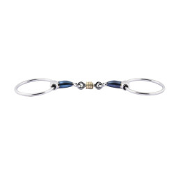 Mors Blue Steel Jump'In dubbel gebroken met koperen ringen