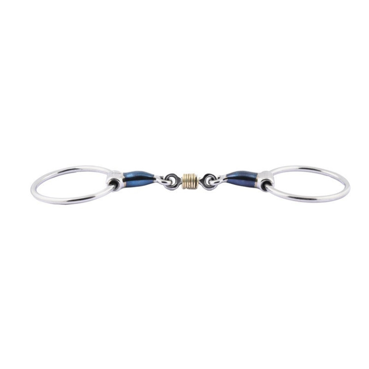 Mors Blue Steel Jump'In dubbel gebroken met koperen ringen