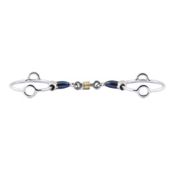 Mors Blue Steel Jump'In releveur dubbel gebroken met ringen in koper