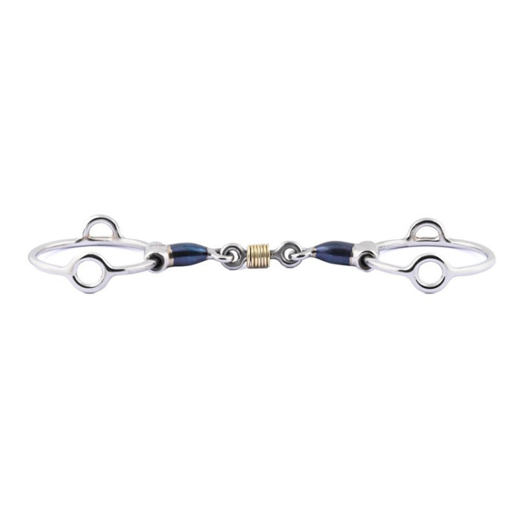 Mors Blue Steel Jump'In releveur dubbel gebroken met ringen in koper