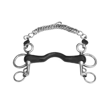 Mors Pelham Jump'In kleine takken hard rubber Mors Pelham Jump'In kleine takken hard rubber