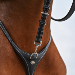 Halsband en afneembare martingaal Jump'In Collection One Premium Zwart