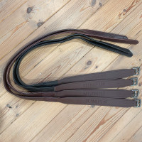 Lederen en biothane stijgbeugelriemen Jump'In Havana Bruin