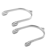Aluminium korte sporen Jin Stirrup Glanzend aluminium