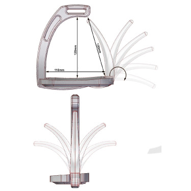 Beugels Air Safety System Jin Stirrup Fuchsia Roze