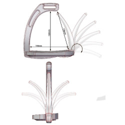 Beugels Air Safety System Jin Stirrup Junior Zwart