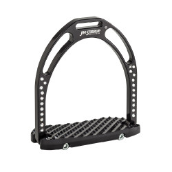 Beugels precious aluminium Jin Stirrup Zwart strass