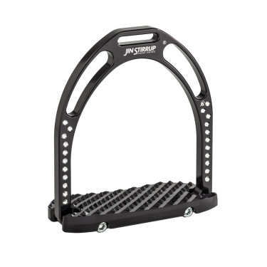 Beugels precious aluminium Jin Stirrup Zwart strass