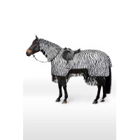 Vliegendeken Horze Defender met franjes Zebra Motieven