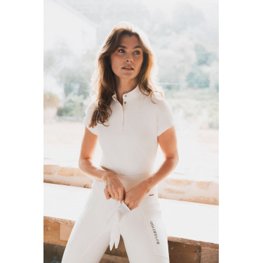 Wedstrijdshirt B Vertigo Liv sprankelend dames Glanzend wit