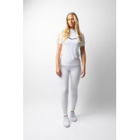 Glinsterend wedstrijdshirt Horze Taylor dames Glanzend wit Glinsterend wedstrijdshirt Horze Taylor dames Glanzend wit