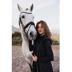 Lange mouwloze bodywarmer B Vertigo Agnetha dames Zwarte schoonheid