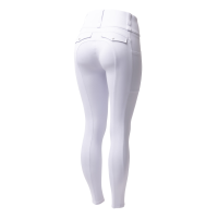 Hybride legging Horze Anya dames fullgrip Glanzend wit
