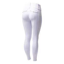 Hybride legging Horze Anya dames fullgrip Glanzend wit Hybride legging Horze Anya dames fullgrip Glanzend wit
