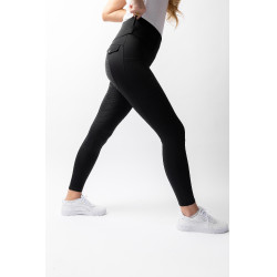 Hybride legging Horze Anya dames fullgrip Zwart Hybride legging Horze Anya dames fullgrip Zwart
