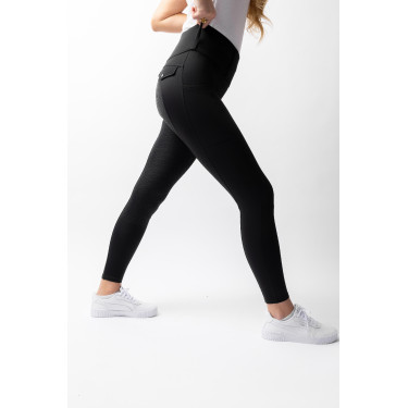 Hybride legging Horze Anya dames fullgrip Zwart Hybride legging Horze Anya dames fullgrip Zwart