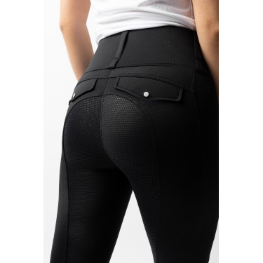 Hybride legging Horze Anya dames fullgrip Zwart Hybride legging Horze Anya dames fullgrip Zwart