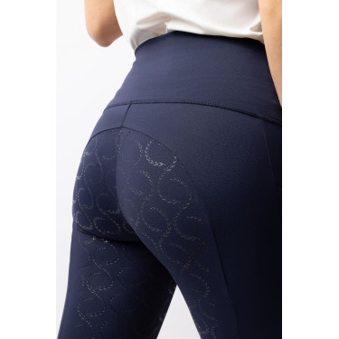 Hoogwaardige legging met volledige siliconen zitvlak Gillian Horze dames Opening Marineblauw Hoogwaardige legging met volledige siliconen zitvlak Gillian Horze dames Opening Marineblauw